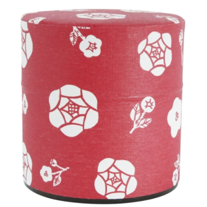 storage container washi red with white rose design 7.4cm (w) x 8cm (h) (100g)