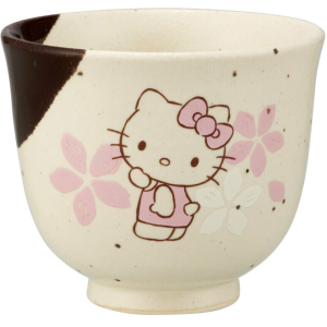 Mino Ware  - Teacup - Hello Kitty with Cherry Blossom design