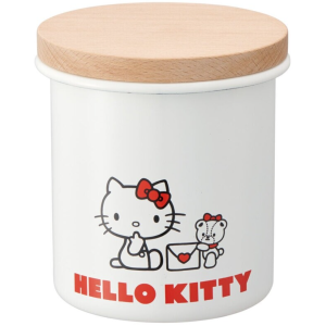 Storage Container - Enamel with Hello Kitty and Tiny Chum design
