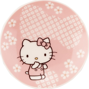 Small Plate Hello Kitty with Cherry Blossoms Design