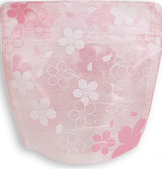 Unryu Transparent Zipper Stand-Up Bag – Sakura 130x130mm