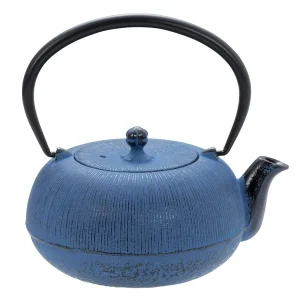 Nambu Tekki Japanese Teapot Blue Enamel