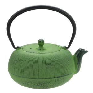 Nambu Tekki Japanese Teapot Green Enamel