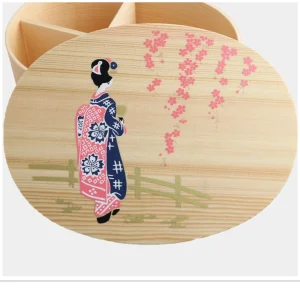 Bento Box Wooden Apprentice Geisha Makie