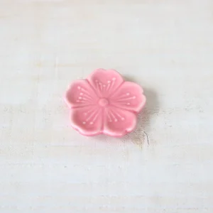 Chopsticks Rest Porcelain Cherry Blossom Pottery