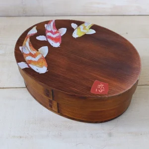 Bento Box Wooden Koi
